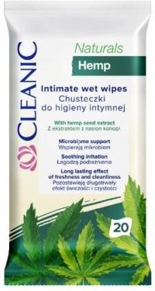 Cleanic Naturals Hemp Chusteczki do higieny intymnej 20szt