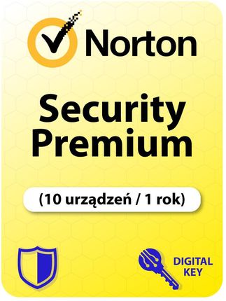 Norton Security Premium (EU) (10 narzędzie / 1 rok)(Cyfrowy klucz licencyjny)