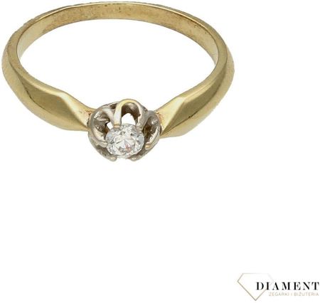 Złoty pierścionek damski zaręczynowy klasyk próba 333 rozmiar 10