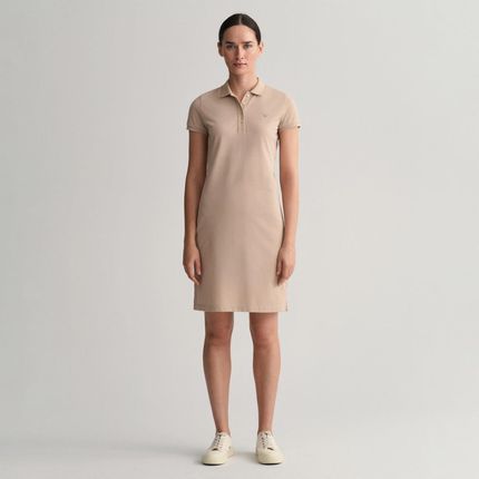 Damska Sukienka Gant Original Pique SS Dress 402300.277 – Beżowy