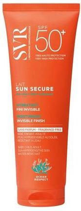Svr Sun Secure Lait Sans Parfum Bezzapachowe Nawilżające Biodegradowalne Mleczko Ochronne Spf50+ 250Ml