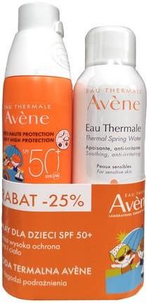 Avene Eau Thermale Spray Dla Dzieci Spf 50+ 200ml + Woda Termalna 150ml