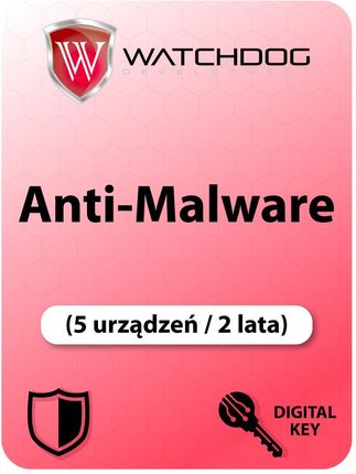 Watchdog Anti-Malware  (5 narzędzie / 2 roky) (Cyfrowy klucz licencyjny)