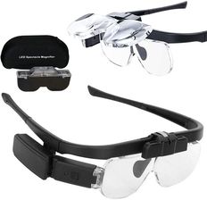 Zdjęcie OKULARY POWIĘKSZAJĄCE PODŚWIETLENIE LED LUPA 4,5X - Brwinów