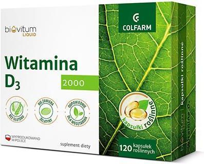 Colfarm Biovitum Liquid Witamina D3 2000 120kaps.