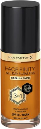 Max Factor Facefinity All Day Flawless 3 In 1 Vegan Foundation 30Ml Various Shades W95 Hazelnut