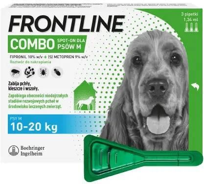 Boehringer Frontline Combo M Spot On Krople Przeciw Pchłom I Kleszczom Dla Psa