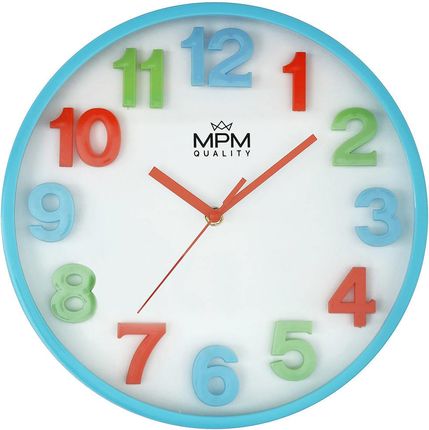 Mpm Quality Kolorowy Zegar Ścienny 30Cm (E01418630)