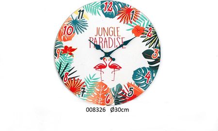 Clock Jungle Drewniany Zegar Ścienny Na Ścianę Dżungla