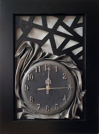 Art Deco Zegar Ażurowy W Drewnianej Ramie (Az31)