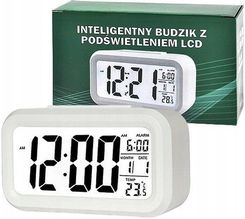 Zdjęcie Logit Zegar Budzik Duży Lcd Biały Zg21 (29728) - Libiąż
