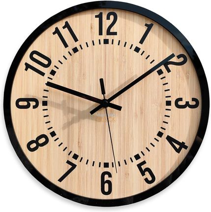 Modern Clock Zegar Ścienny Drewniany Bruno 30Cm Elegancki