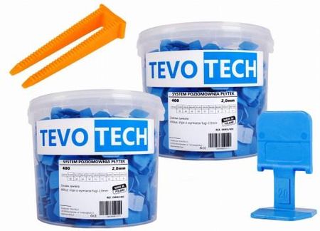 Tevotech System Poziomowania Płytek 800 2mm +200 Klinów