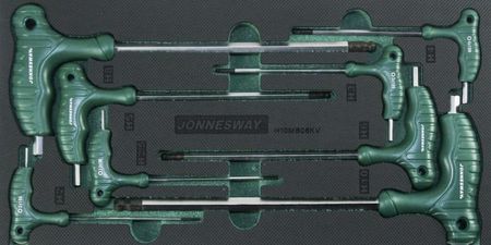 Jonnesway Zestaw 8Szt. Kluczy Wpustowych Ampulowych Z Uchwytem We Wkładce Eva H10MB08KV