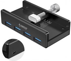 Zdjęcie Hub 4x USB 3.0 aktywny ORICO biurkowy 5Gbps - czarny (MH4PU-P-BK-BP) - Lubań