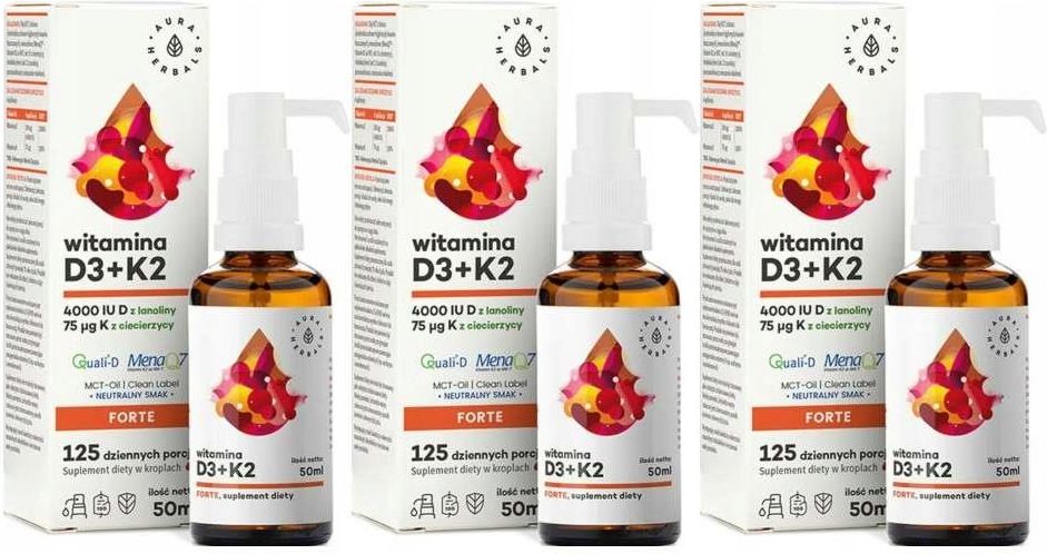 Vitamine D3 4000 UI Aura Herbals - Complément Alimentaire Neuf, Flacon 50 Ml