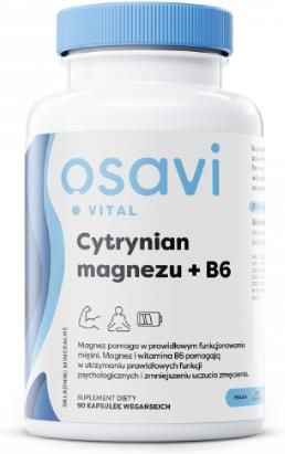 Olivit Osavi - Cytrynian Magnezu + B6 Prawidłowe Funkcjonowanie Mięśni 90kaps.