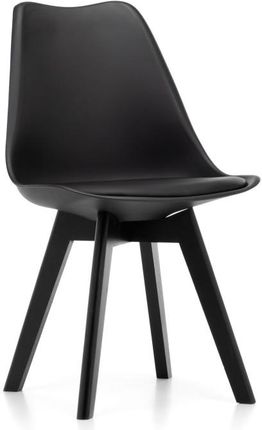 Home Design Krzesło Dublin Skandynawskie Z Poduszką Czarne Czarnymi Nogami 242