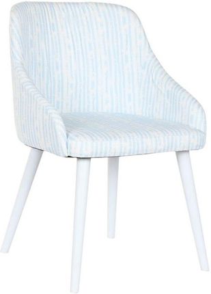 Dkd Home Decor Krzesło 53X57X79 Cm Niebieski Metal Poliester Biały 692962