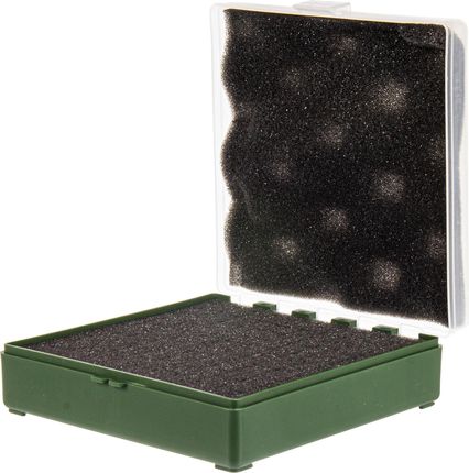 Pudełko Megaline 11x11x3,5 cm zielono-przezroczyste gąbka 1 szczęka rekina 607/0002GT