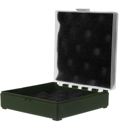 Pudełko Megaline 11x11x3,5 zielono-przezroczyste gąbka 2 szczęki rekina 607/0001GT