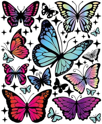 Kolorowe naprasowanki na ubranie motylki