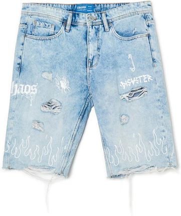 Cropp - Szorty jeansowe comfort - Niebieski