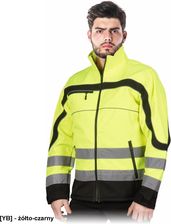 R.E.I.S. Nemo Męska Kurtka Softshell Ochronna Stójka Pasy Odblaskowe Pomarańczowo Czarny L