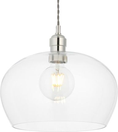 Light& Zwisowa Lampa Do Kuchni L&-1102677 Szklana Kopuła Nikiel (L1102677)