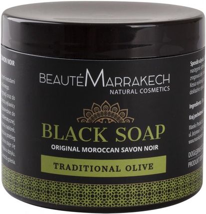 Beaute Marrakech Naturalne czarne mydło oliwne Savon Noir - 200 g