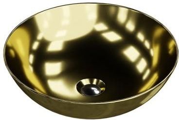 Umywalka nablatowa ROSA złota 40cm