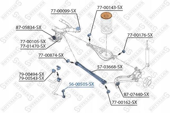 STELLOX Kupplungsstange 300mm - Stabilisator Verbindungsstange Für Opel Astra & Zafira