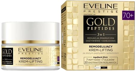 Krem Eveline Gold Peptides 3W1 Remodelujący -Lifting 70+ na dzień i noc 50ml