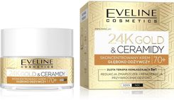 Krem Eveline 24K Gold&Ceramidy Głęboko Odżywczy 70+ na dzień i noc 50ml