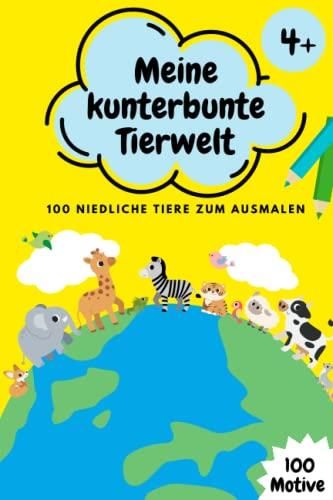 Meine kunterbunte Tierwelt XXL: 100 niedliche Tiere zum ausmalen