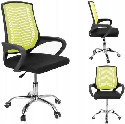 Fotel Krzesło obrotowe na kółkach do biurka - zielone