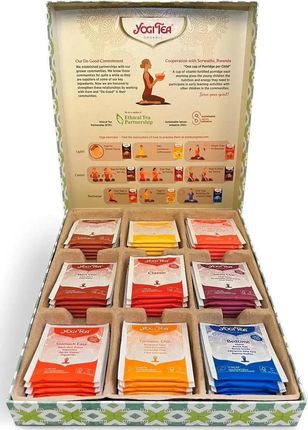 Yogi Tea Zestaw Herbatek Bio W Pudełku Prezentowym Selection Box 9 Smaków X 5 Torebek 88,5g