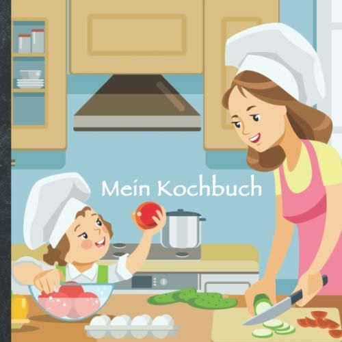 Mein Kochbuch: blanko Rezeptbuch zum Selberschreiben - Platz für 100  Rezepte - mit Register - Design „DIY Mutter Kind“ - praktisches 21 x 21 cm  Soft . - Literatura obcojęzyczna - Ceny i opinie 