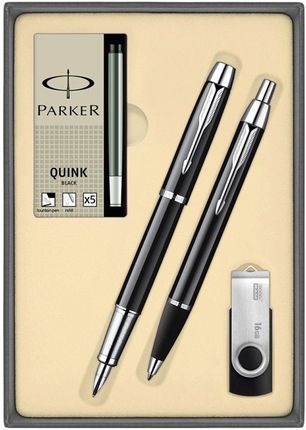 Zestaw Parker IM DUO Pióro Parker Długopis Parker z Nabojami Parker i pamięcią USB 16 GB