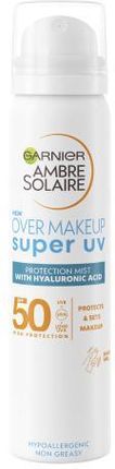 Garnier Ambre Solaire Super Uv Over Makeup Protection Mist Spf50 Preparat Do Opalania Twarzy 75 ml