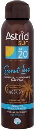Astrid Sun Coconut Love Dry Easy Oil Spray Spf20 Preparat Do Opalania Ciała 150 ml