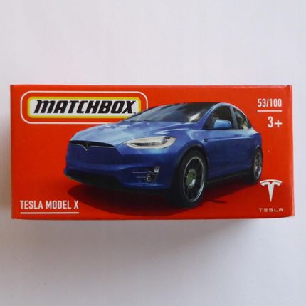 Mattel Matchbox Tesla Model X Niebieski DNK70 HFT84