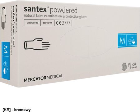 Rmm Santexft Rękawice Lateksowe Diagnostyczne Santex Powdered (Fingertip Textured) L