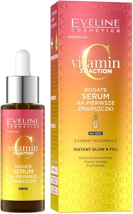 Eveline Cosmetics Vitamin C Przeciwzmarszczkowe Serum Do Twarzy Na Noc 30 ml