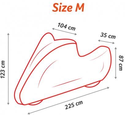 Carpassion Plandeka Pokrowiec Ochronny Na Motocykl Pure M Całoroczny - zdjęcie 4