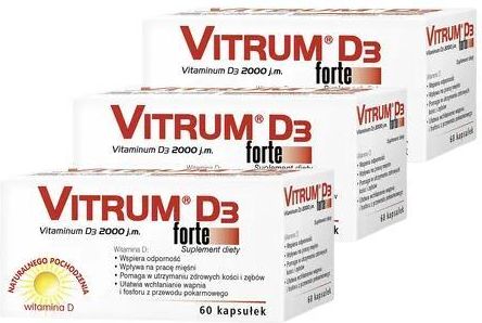 Vitrum D3 Forte 2000 J.M. 3 Pak (3 X 60 Kaps.)