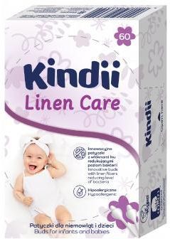 KINDII Linen care Patyczki higieniczne dla niemowląt i dzieci, 50szt