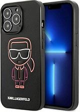 Karl Lagerfeld Cg Mobile Pu Wytłaczany Kontur Multi Różowy Ikonik Metak Logo Twarde Etui Do Iphone 13 Pro Max Czarne - zdjęcie 1