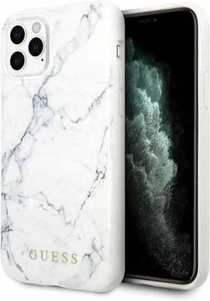 Guess Białe Etui Marble Case Do Iphone 11 Pro Max