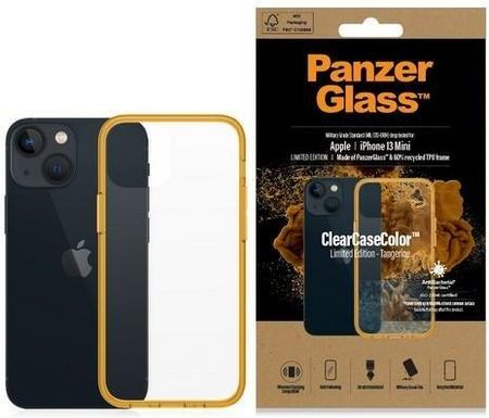 Panzerglass Clearcase Iphone 13 Mini 5.4" Antibacterial Military Grade Tangerine 0328